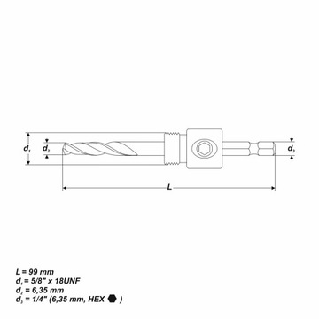 DR-25-323 Адаптер для биметаллических коронок HEX