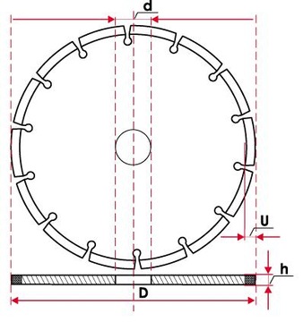 АЛМАЗНЫЙ ДИСК 230 x 22,2 ГЛУБОКАЯ РЕЗУЮЩАЯ МОЩНОСТЬ