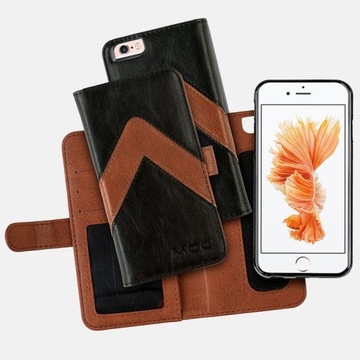 Portfel do iPhone 7 8 MOC Velcro Leather Wallet Bl