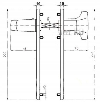 РУЧКА РУЧКА КОРИЧНЕВАЯ ЛЕВАЯ 90 DOOR GATES PL