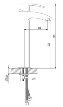 РАКОВИНА FACTOR стоячая OMNIRES MURAY MU6112CR