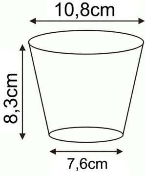 Горшки производственные круглые, диаметр 11 см, 0,4 л ПБН11