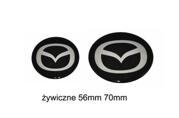 emblematy na kołpaki MAZDA 70mm elastyczne 4szt