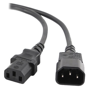Kabel zasilający PRZEDŁUŻACZ zasilania 1,8m czarny