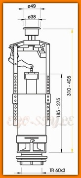 AlcaPLAST Сливной клапан для START/STOP A2000 Compact