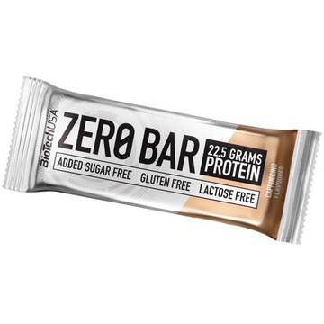 BIOTECH USA ZERO BAR 50g PYSZNY BATON BIAŁKOWY CAPPUCINO