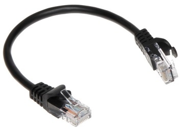 PATCHCORD RJ45/0.2-BLACK kat.5e CZARNY 0.2m ABCV