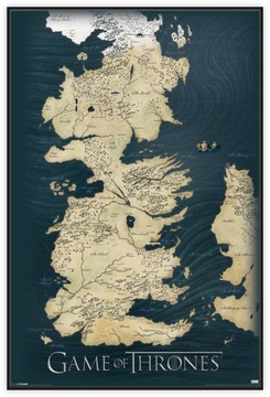 Gra o tron Mapa Westeros i Esos - plakat 61x91,5cm