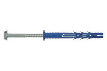 FF1-K Kołek ramowy poliamidowy 10x160 mm z kołnierzem, Wkręt ocynk