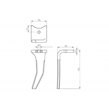 Зубья бороны Amazone KG 120x15 DX 6574300 6575300