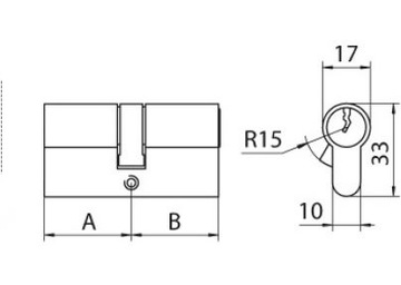 Герда вставка для блокировки 30/30 Drum Door +16 Ключи