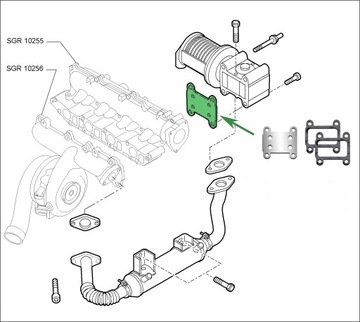 Заглушка EGR 1.9 TiD SAAB 9-3 9-5 150KM Z19DTH