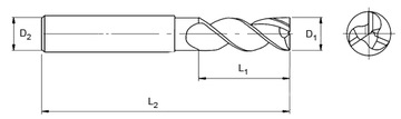 Фреза VHM для АЛЮМИНИЯ Heavy Cut 5мм x 25 мм x 100 ЧПУ