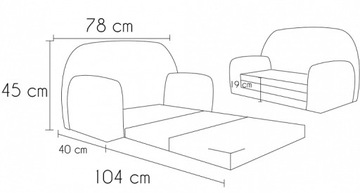Детский мини-диван Диван-кровать Киви