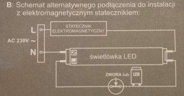 ŚWIETLÓWKA LED 18W 2880lm 120cm T8 4000K + STARTER