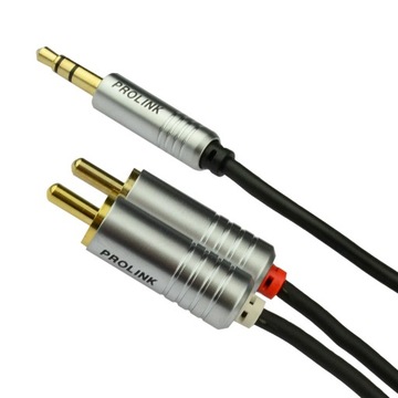 Кабель 2RCA-3,5 мм jack Prolink Futura SLIM 1м