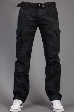Bojówki moro + pasek 2096-1 rozm. 36 fashionmen2