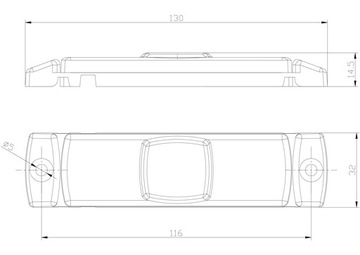 Габаритный фонарь передний белый светодиодный с отражателем FT-017B Эвакуатор Прицеп