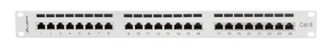 PATCH PANEL 24 PORT 1U KAT.6 FTP SZARY LANBERGPATCH PANEL 24 port kat 6 FTP