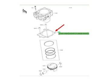 ПРОКЛАДКА ЦИЛИНДРА Kawasaki KX450F 2016-2018 гг.