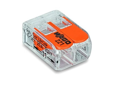 SZYBKOZŁĄCZKA WAGO UNIWERSALNA 2x0,2-4mm² 100szt