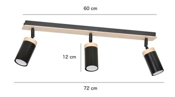 SPOT HALOGEN PLAFON SUFITOWY ELBA 3 LED EMIBIG