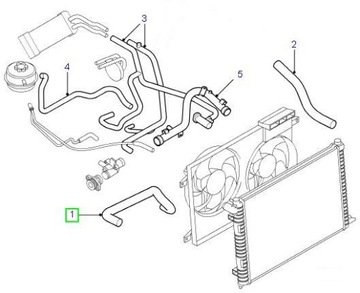 Верхний патрубок радиатора Land Rover Freelander 1.8