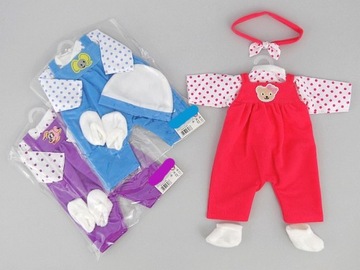 BABY DOLL CLOTHES BORN комбинезон КОМБИНЕЗОН РОЗОВЫЙ белый TEDDY BEAR 83