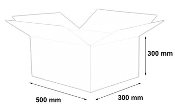 КАРТОННАЯ КОРОБКА 500x300x300 мм С ЗАСЛОНКОЙ 400г 10шт.