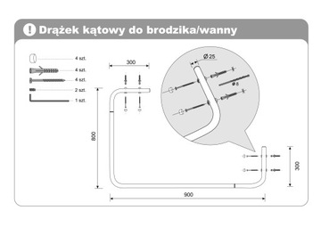 УГЛОВАЯ ДУШЕВАЯ ШТОРНА ДУШЕВОЙ ПОДДОН 80X90