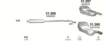 фото thumb №8, Гаситель средний volvo s60 v70 31.265