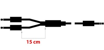 Кабельный кабель 6,3 Jack стерео - 2x моно Klotz 6м