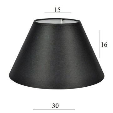 ABAŻUR stożek 4S czarny 15/30 wys16 elegancki czarny klosz do lampy lampki