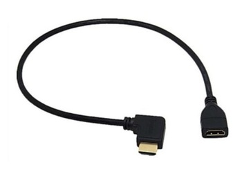 Угловой кабель HDMI-HDMI 1080 FULL HD, ПРАВЫЙ, 50 см