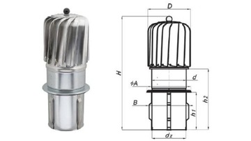 Насадка Turbowent Tulipan 150 DARCO CHROMONIKIEL