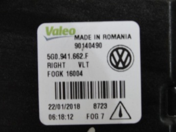 фото thumb №4, Противотуманная фара правый vw golf vii lift 5g0941622f