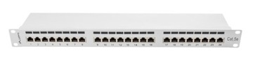 PATCH PANEL 24 port kat 5E FTP szary RACK Patchpanel 19