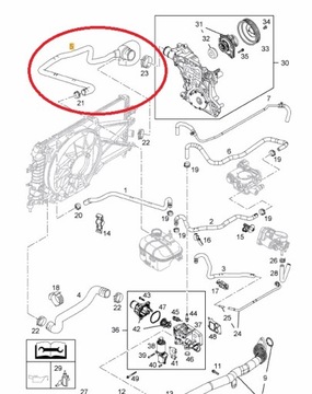 ШЛАНГ РАДИАТОРА ТРОЙНИК ШЛАНГ OPEL ASTRA H 1.6 1.8