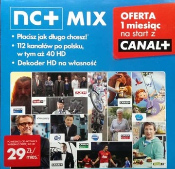 ПОПОЛНЕНИЕ КАРТ NC+ MIX НА 1 МЕСЯЦ