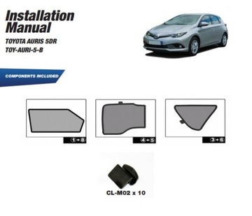 фото thumb №15, Шторки сонячний toyota auris 5d 2012- захисні накладки ролети сонцезахисний