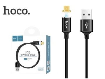 Магнитный кабель Hoco U28 Micro USB черный 1м