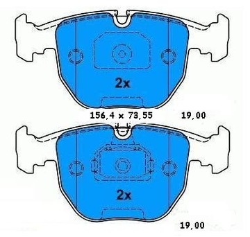 MIKODA 70439 НАКЛАДКИ BMW 5 E39 передние под диски 324мм