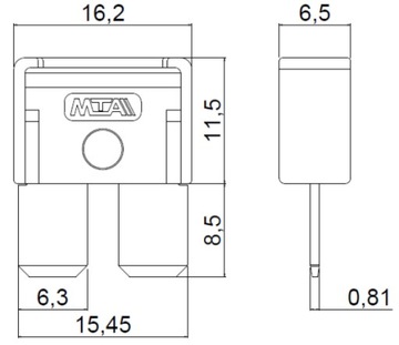 ПЛАСТИНКА ПРЕДОХРАНИТЕЛЯ MTA MAXI MAXICOMPACT FIAT 60A