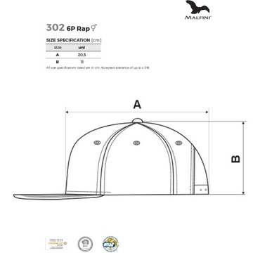 Полная кепка SNAPBACK ADLER 13 MALFINI COLORS