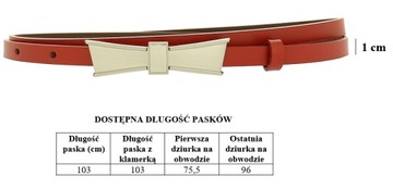 РЕМЕНЬ БРЮК ЖЕНСКИЙ, НАТУРАЛЬНАЯ КОЖА, бантик PL