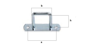 Направляющая тента, оцинкованная ручка h=25 a51