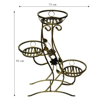 МЕТАЛЛИЧЕСКАЯ ПОДСТАВКА ДЛЯ ЦВЕТОВ 3 ЦВЕТА ПОДСТАВКА ДЛЯ ЦВЕТОВ ГОРШКИ