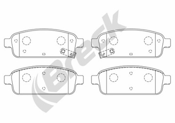 ТОРМОЗНЫЕ КОЛОДКИ BRECK OPEL ASTRA J MONKA ЗАДНИЕ