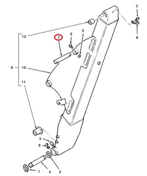 ШТИФТ ЗАДНЕГО КОВША TEREX 760 860 960 45x267