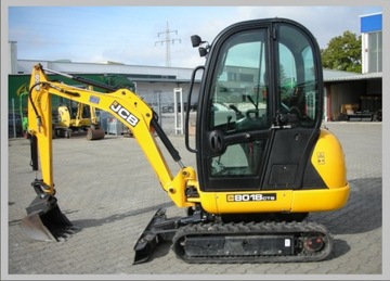 JCB 8018 CTS НАКЛЕЙКИ + пиктограммы — ПЛОСКАЯ РАМКА